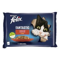 Felix kaps. multipack hovězí/kuře 4x85g NEST T