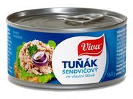 Tuňák sendvič. drť vl. šťáva 160g Viva 1