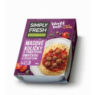Kuličky masové + om. tom. + špagety 350g Simply fresh