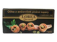 Ančovičky očka pln. kapary v oleji 50g Lorea