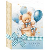 Čok. kniha medvídek modrý 85g