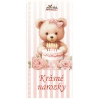 Čok. Krásné narozky, medvídek růžový 100g