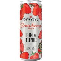 Gin + tonic strawberry Dynybyl 4,5% 0,25l P XT