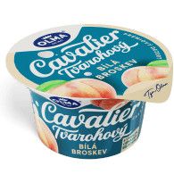 Tvaroh Cavalier bílá broskev 130g