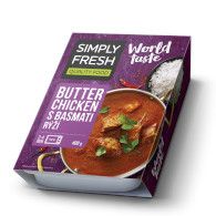 Kuře butter chicken + rýže bas. 400g Simply Fresh