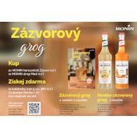 Set Monin zázvorový grog (2x zázvor 0,7l + med 0,7l)