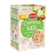 Kaše Ovesná jablko skořice 5x55g EMCO